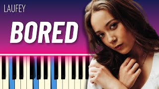 Bored (EASY PIANO TUTORIAL) - Laufey