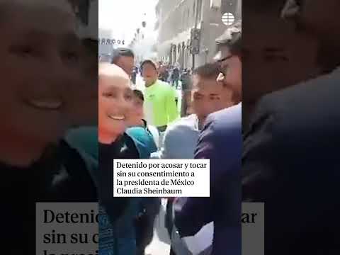 Acosa e intenta besar a la presidenta de #mexico Claudia Sheinbaum en plena calle #viral