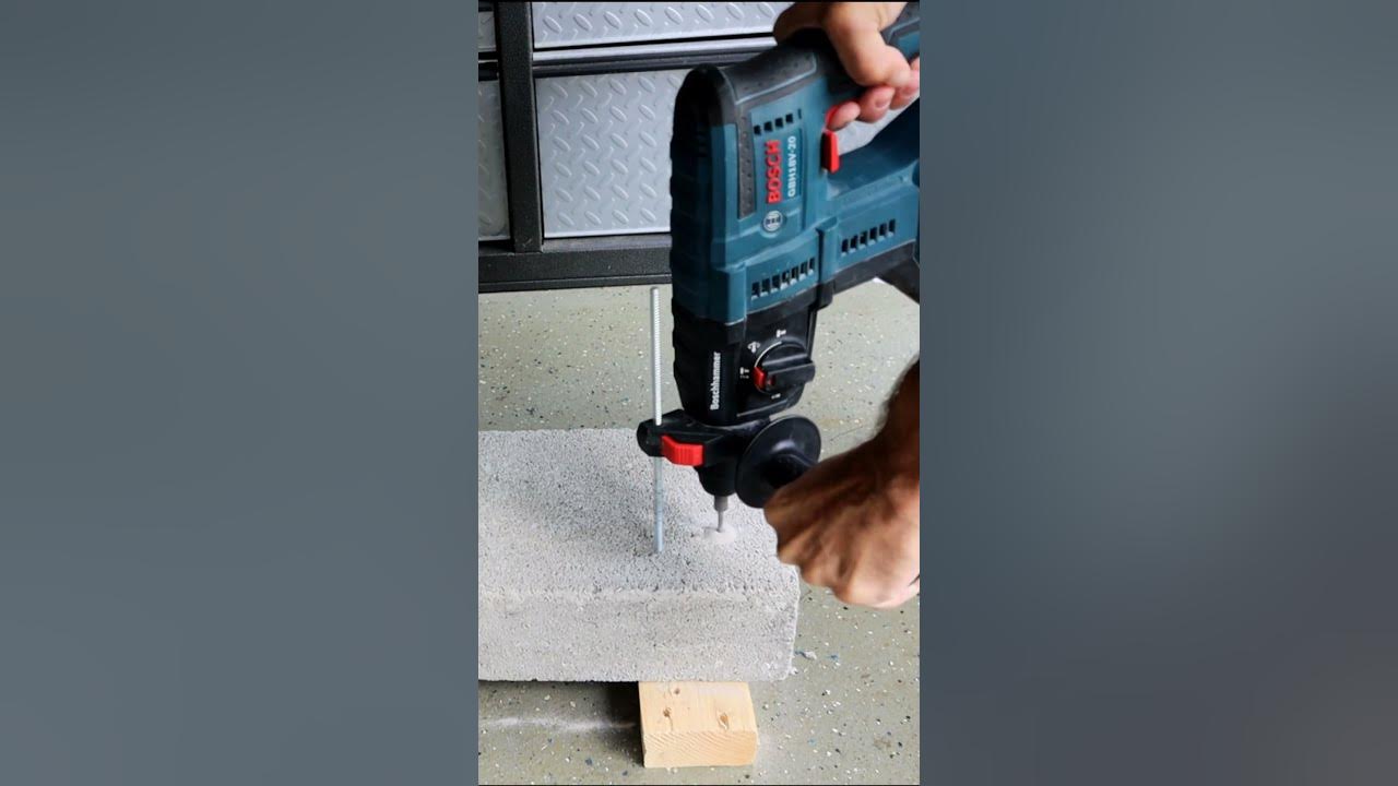 Drill Holes in Concrete and Remove Tile the Easy Way Bosch 18v Rotary