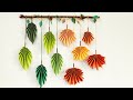 Paper leaf wall hanging tutorial  diy easy wall decoration crafts ideas