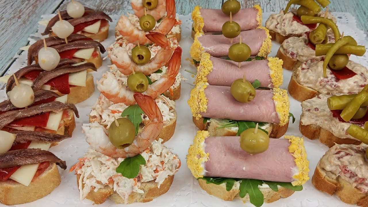4 Aperitivos o tapas para fiestas fáciles y rápido!! 😎 - Aperitivos Fáciles para Navidad 😎💚🎄