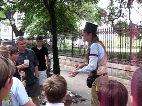 bogan's new orleans trip-magician at jackson square