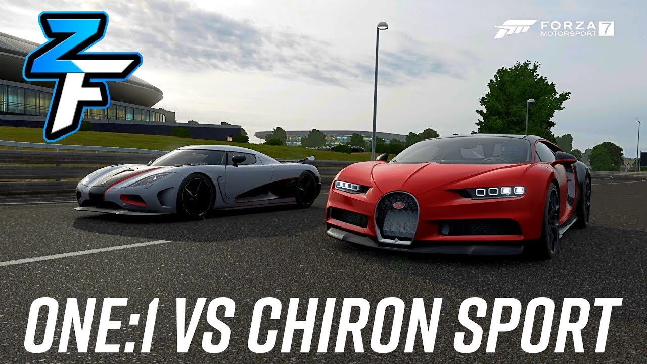 KOENIGSEGG ONE:1 VS BUGATTI CHIRON SPORT | Drag Race | Forza Motorsport 7