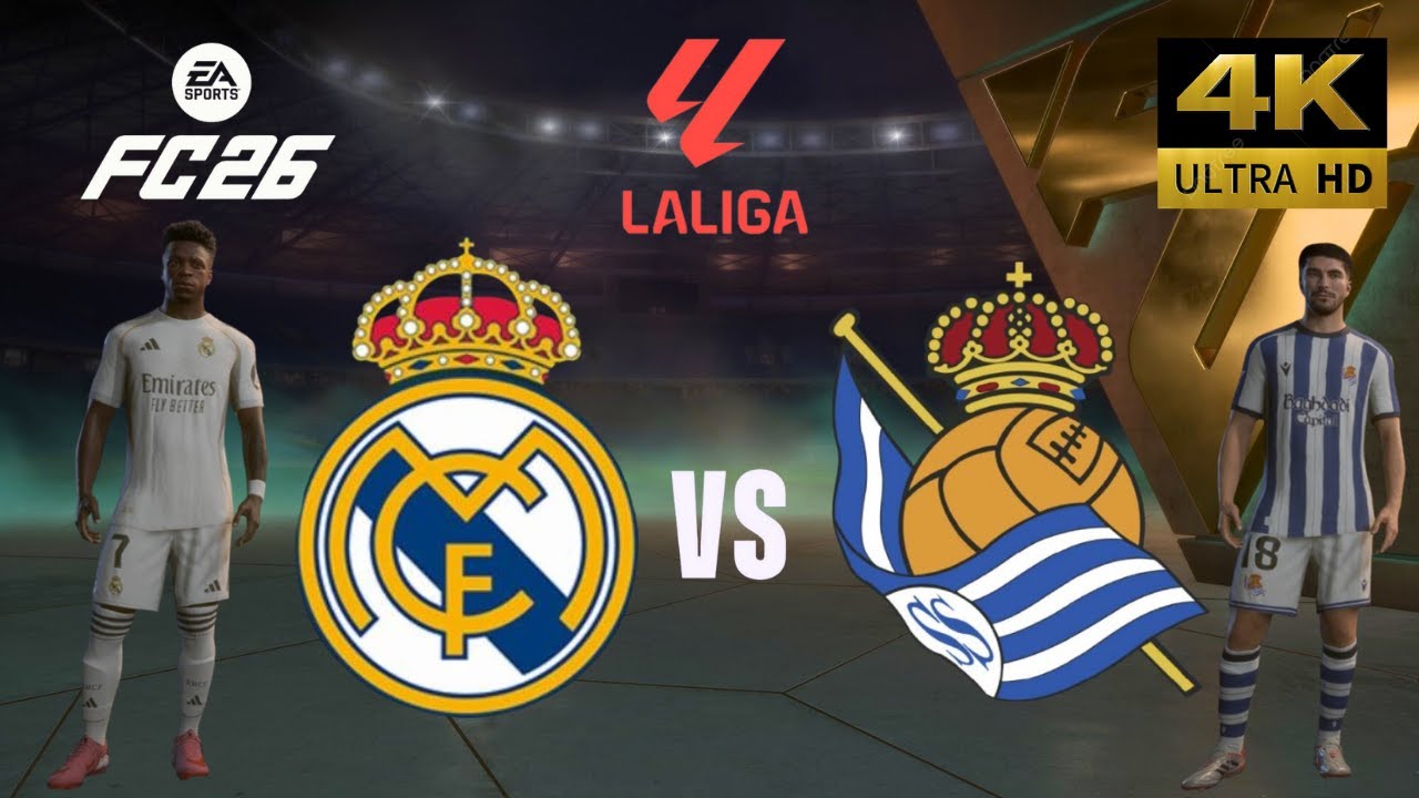 FC 26 - Real Madrid vs Real Sociedad FT. Mbappe - All Goals - Laliga 25/26 Full Match - PC [4K60]