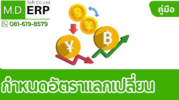 ระบบ ERP ปรับอัตราแลกเปลี่ยน วิธีการกำหนดอัตราแลกเปลี่ยน Exchange Rate THB , USA