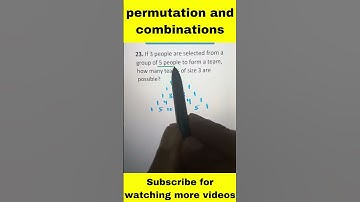 permutations and combinations | Math : Permutation and Combination | Combinations | #shorts