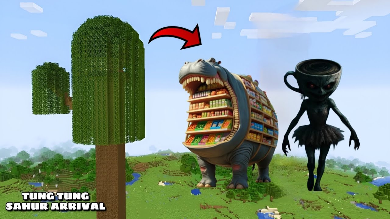 I FOUND SCARY 😱😨 GIANT HIPPO POTAMINO IN MINECRAFT | MINECRAFT HORROR |