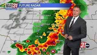 31 Alert Day Saturday: A round of strong to severe storms is expected