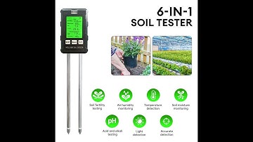 6-in-1 Digital Soil Tester for pH, Moisture, Sunlight, Temp, Humidity & Fertility Monitoring