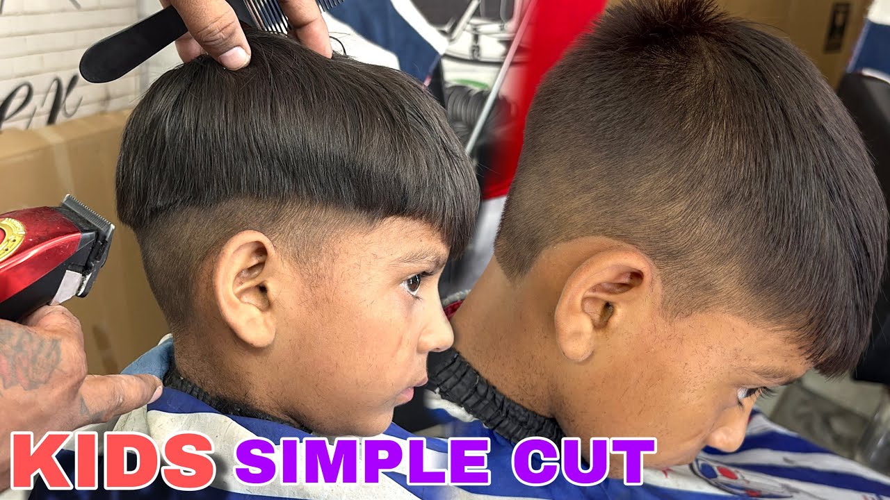 Kids - Simple Haircut Asaan Tarike Se Kare | Simple Hair Cutting At Salon | Sahil Barber