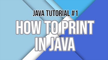 Java Tutorial #1 - How to Print Output in Java