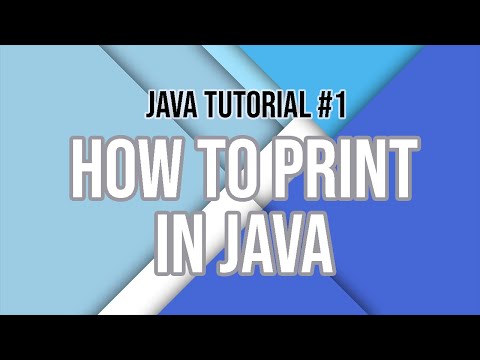 Java Tutorial #1 - How to Print Output in Java