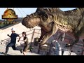 T-Rex ATTACKS City - Jurassic World Evolution 2 [4K]