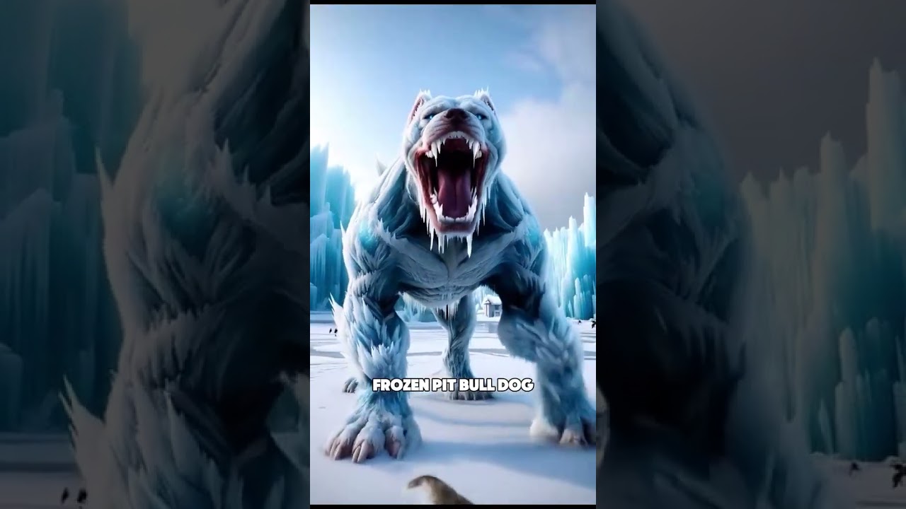 AI Pitbull Ice Fusion 🧊🔥 | Unreal Ice Dog Transformation | 
