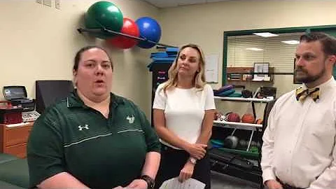 USF Health Orthopaedic Surgeon Dr. Trey Remaley & USF Athletics Michele Latimer