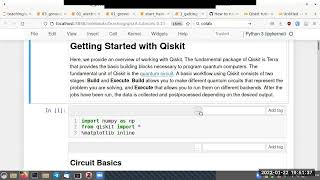 Quantum Computing with Qiskit, Part 1 - Introduction to Colab Notebooks and Qiskit, Jan 22, 2022