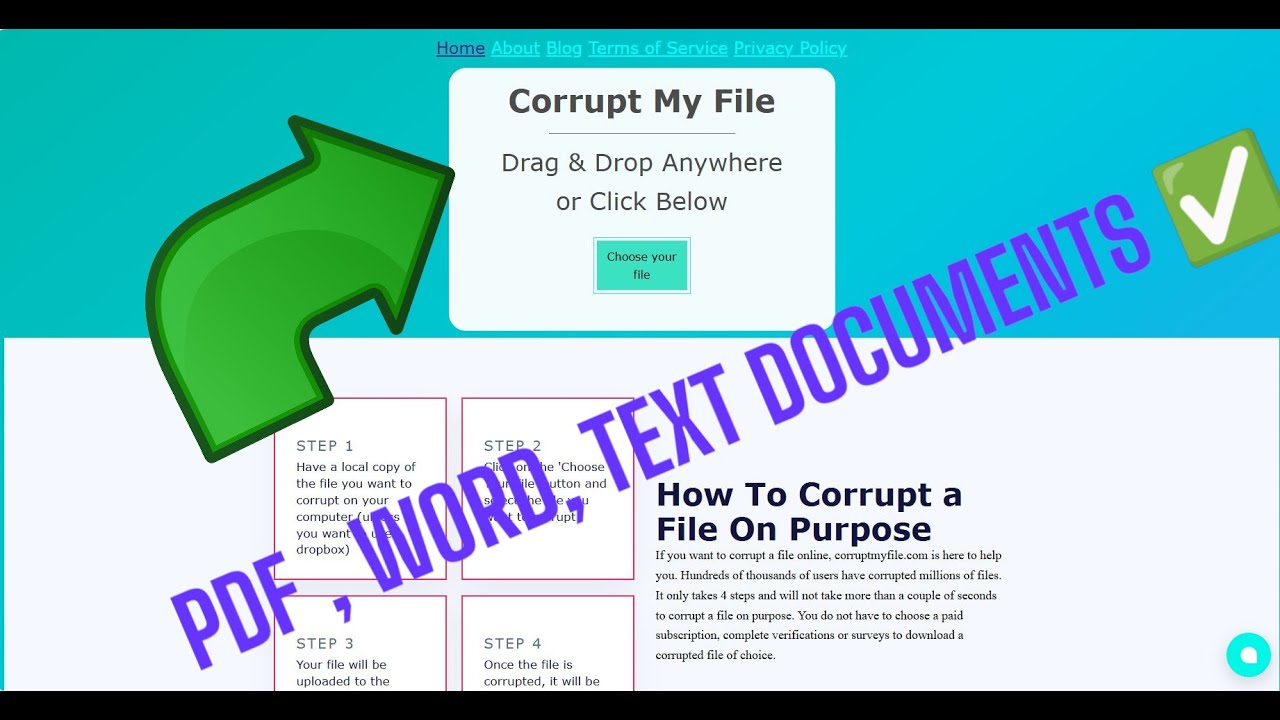 How to Corrupt Any File Easily (For Testing Purposes) | Corrupt Files ...