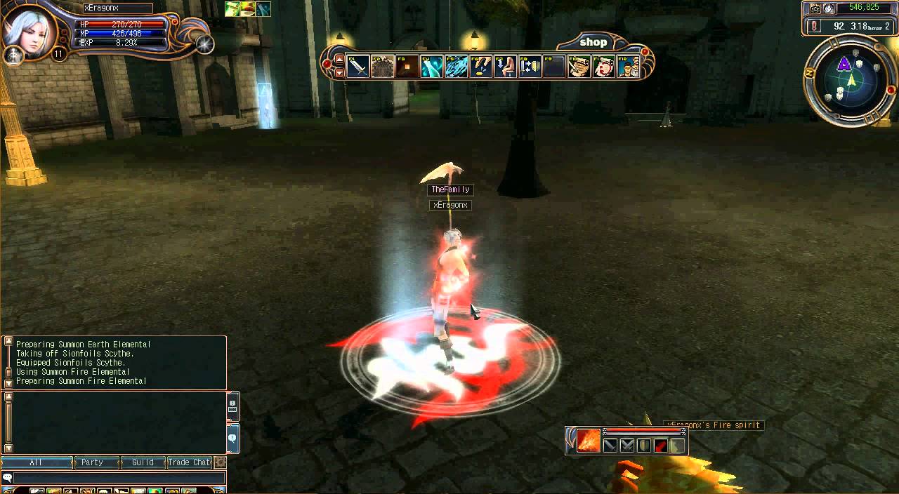 Last Chaos Sorcerer Skill - Summon Fire Elemental - YouTube