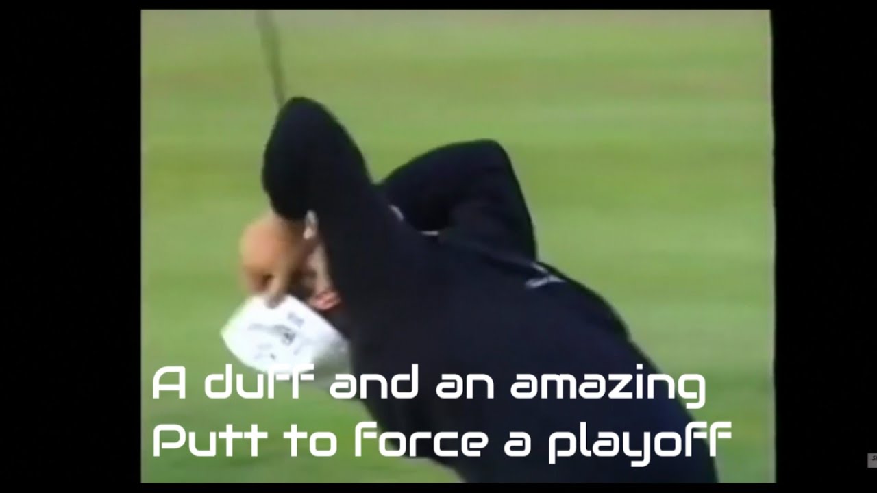 This is why we love golf 1995 THE OPEN rocca duffs his chip then