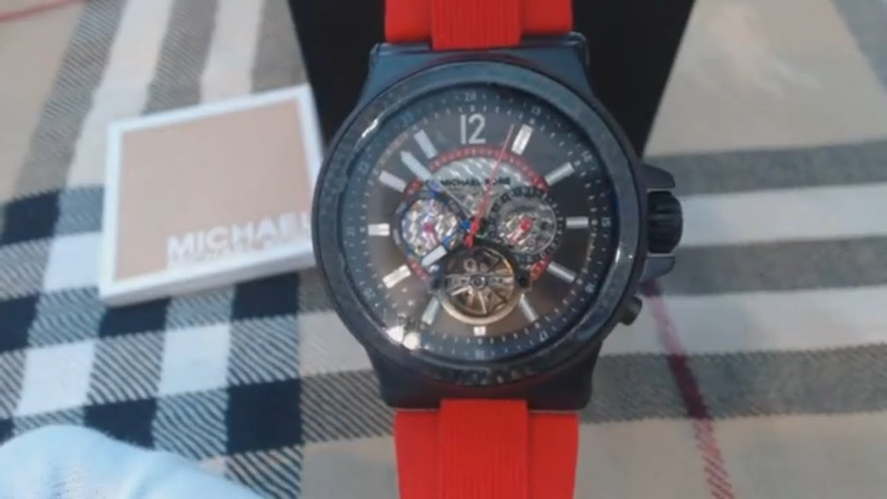 Men's Michael Kors Rose Gold Automatic Watch MK9020 - YouTube