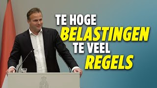 Senator Van den Oetelaar (FVD) over Nederlands belastingstelsel: Te hoge belastingen, teveel regels
