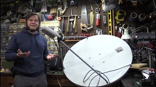 Mid-Size TV Dish Modified For Geostationary Weather Satellites
