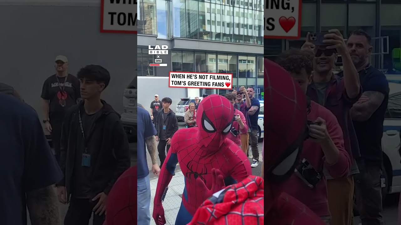 Spider-Man was spotted swinging through the streets of Glasgow 😲 (🎥: SWNS)