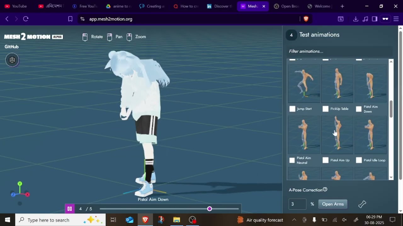 FREE Mixamo Alternative: Animate VRM Models in Mesh2Motion!, 