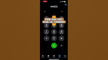 iPhone Secret Codes - Disable All Call Forwarding