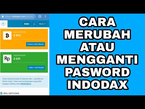 CARA MENGGANTI / MERUBAH PASSWORD INDODAX