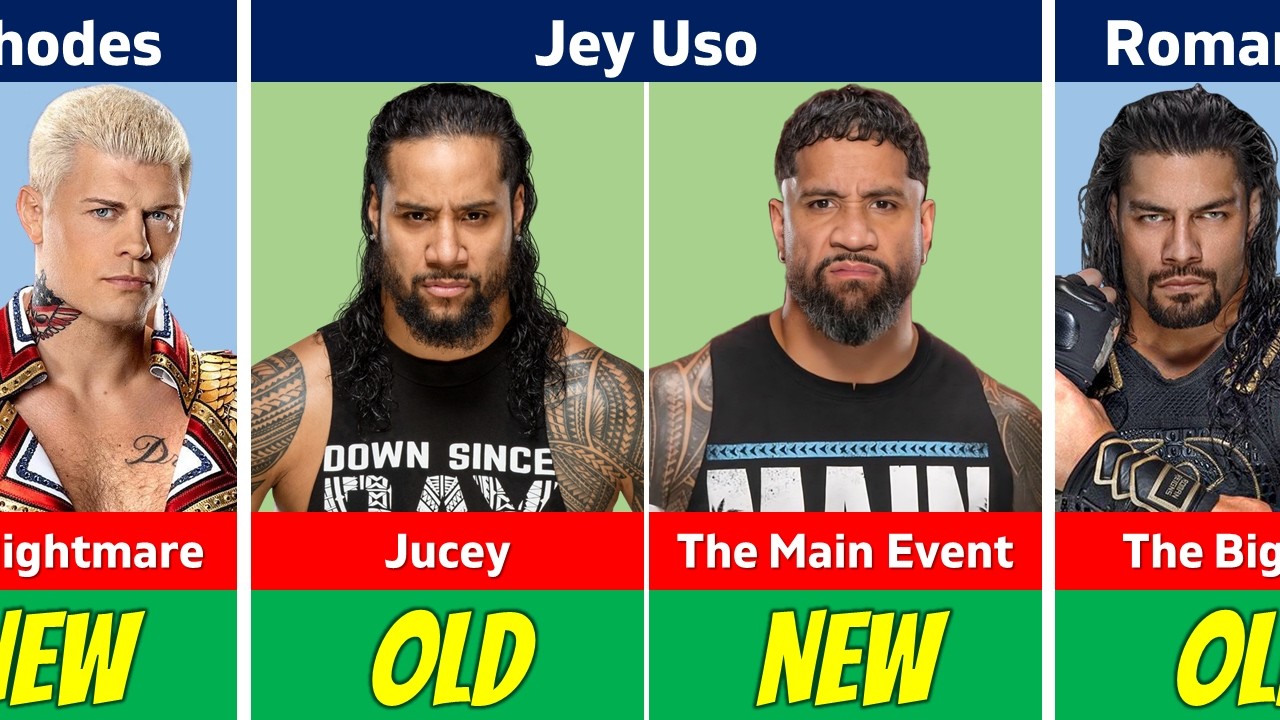 WWE Wrestlers Old vs New Nicknames: Then vs Now!