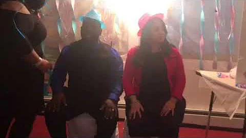 Gender reveal in church Naquan and Janice