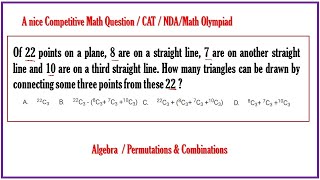 How to Find the Number of Triangles Formed with 22 Points | JEE Main Math | Combinations Explained