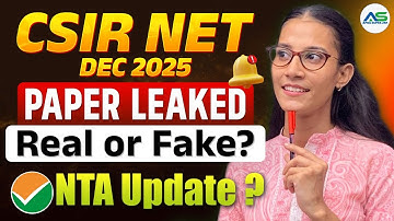 CSIR NET Dec 2025 Paper Leak Nahi Hua! 😱 ACP Rahul Dev & CMO Haryana Statement | CSIR NET DEC 2025