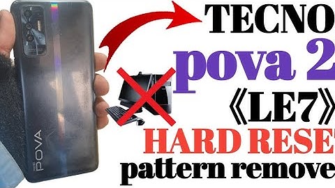 Tecno pova 2 hard reset without pc 2025 / LE7 pin code remove without pc / any tecno code tode 2025
