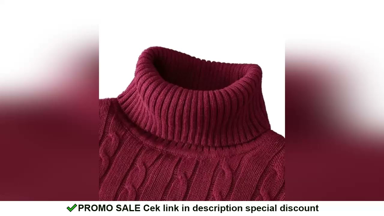 New Men's High Neck Sweater Solid Color Pullover Knitted Warm Casual Turtleneck Sweatwear Woolen Men