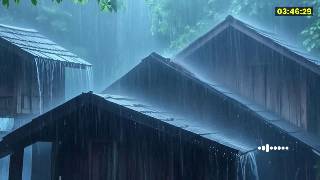 Fell Asleep Instantly in 5 Minutes with Pouring Rain & Thunder Roaring on Thin Tin Roof in the Night