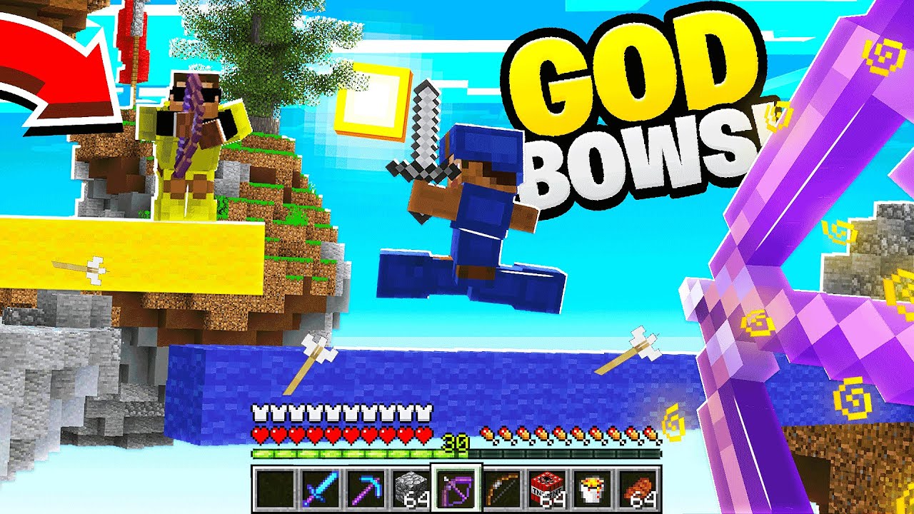 Bed Wars with a god bow!?