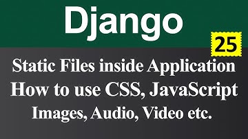 Static Files inside Application and How to use CSS JavaScript Images in Django (Hindi)