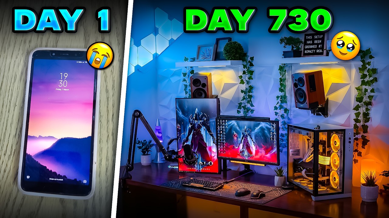 My *Gaming/YouTube* Setup Journey From 0----200K SUBSCRIBERS !! 🥹 - YouTube