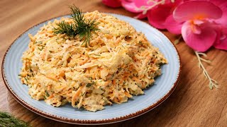 Bol Vitaminli Ən Gözəl Qış Salatı.evdə Olan Ərzaqlarla Ən Asan Salat Resepti. Kələm Salatı.