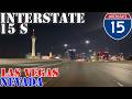 I-15 South - Las Vegas - Nevada - 4K Night Highway Drive
