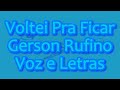 Voltei Pra Ficar - Gerson Rufino (Voz e Letras)