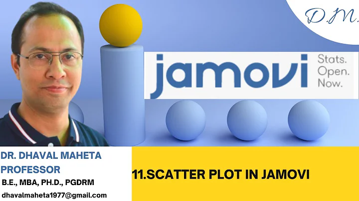 11. Scatter Plot in Jamovi || Dr. Dhaval Maheta