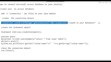 Connect to Microsoft Access Database in java intellij idea