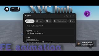 FE Hub Script | XVC HUB Over 78 Games | FE animation Gui R6/R15