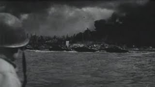 Australian 7th Division Lands at Balikpapan Borneo Combat Footage WW2 with Sound