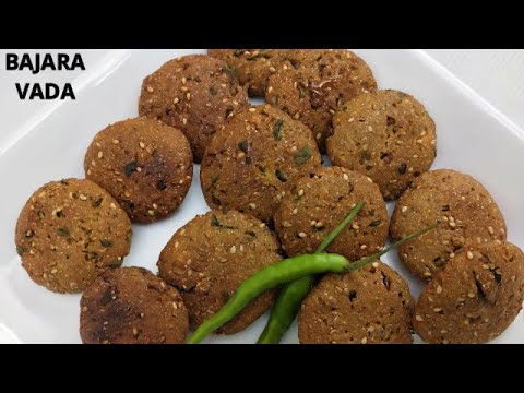 Bajra Vada Recipe | बाजरी ना वड़ा | Crispy Indian Snacks Recipe | Gujarati Style Bajri Na Vada