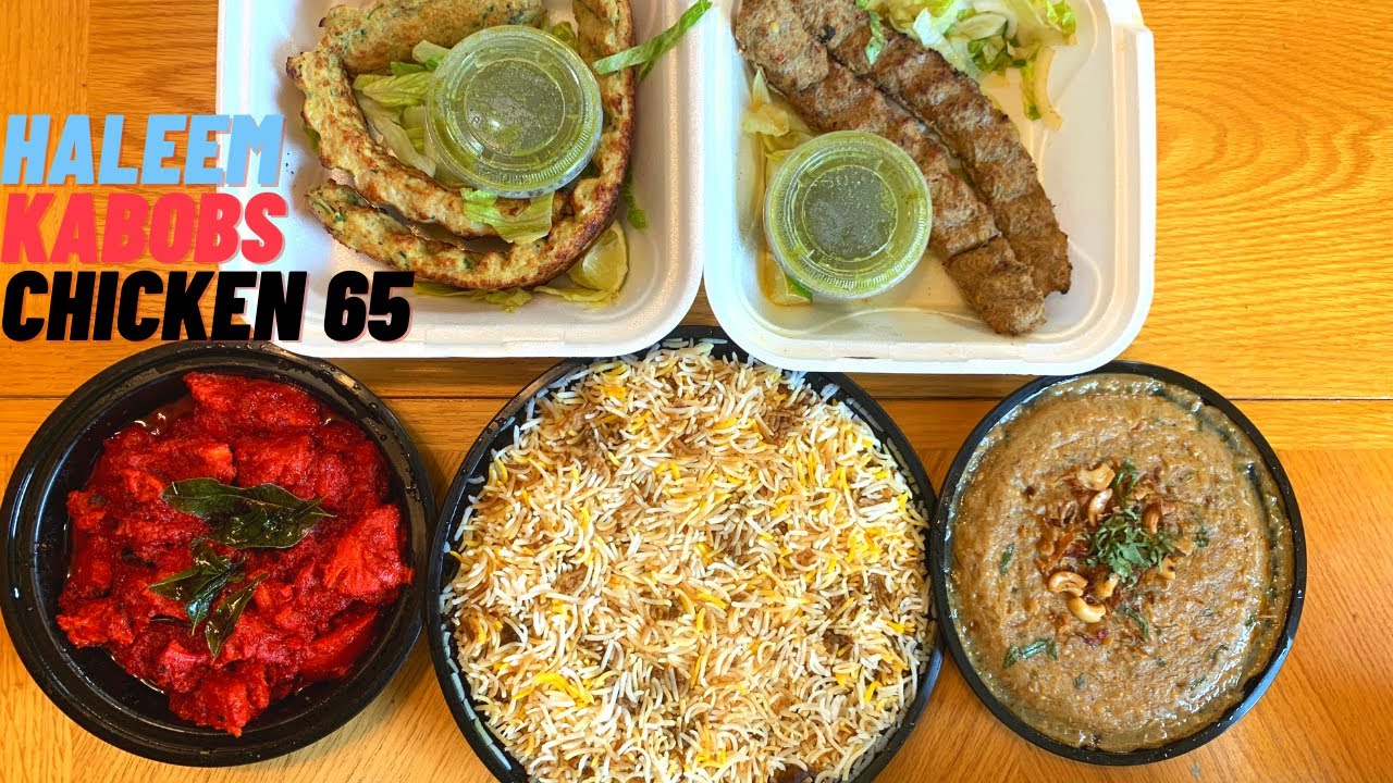 CHICKEN 65, HALEEM, KABOBS & MORE AT FALAK RESTAURANT. HALAL FOOD