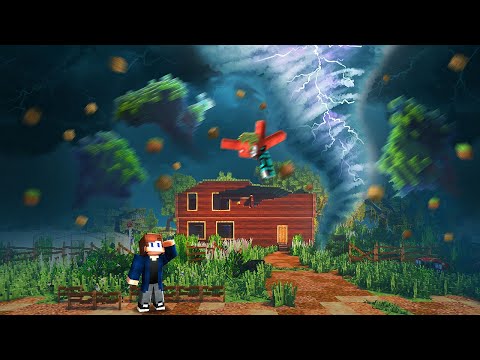 WE SURVIVED A MEGA STORM AT OUR MINECRAFT DACHA!